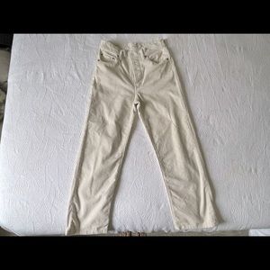 Levi's Ribcage straight leg ankle jeans in cream